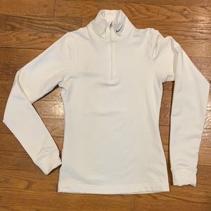 Nike FitDry Quarter Zip Pullover, White—XS